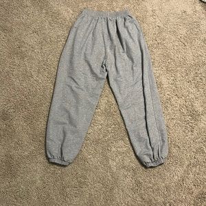 Gray sweatpants